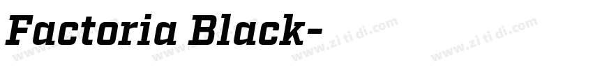 Factoria Black字体转换
